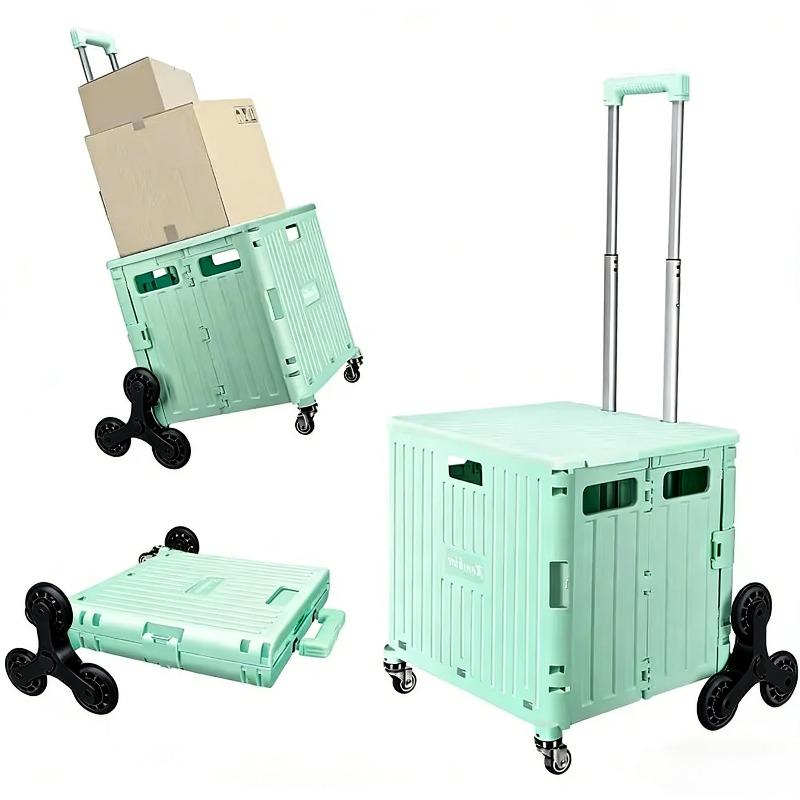

Folding shopping cart - the ultimate delivery pickup tool for flat-pulling, home use, mobile truck, small cart, trolley cart