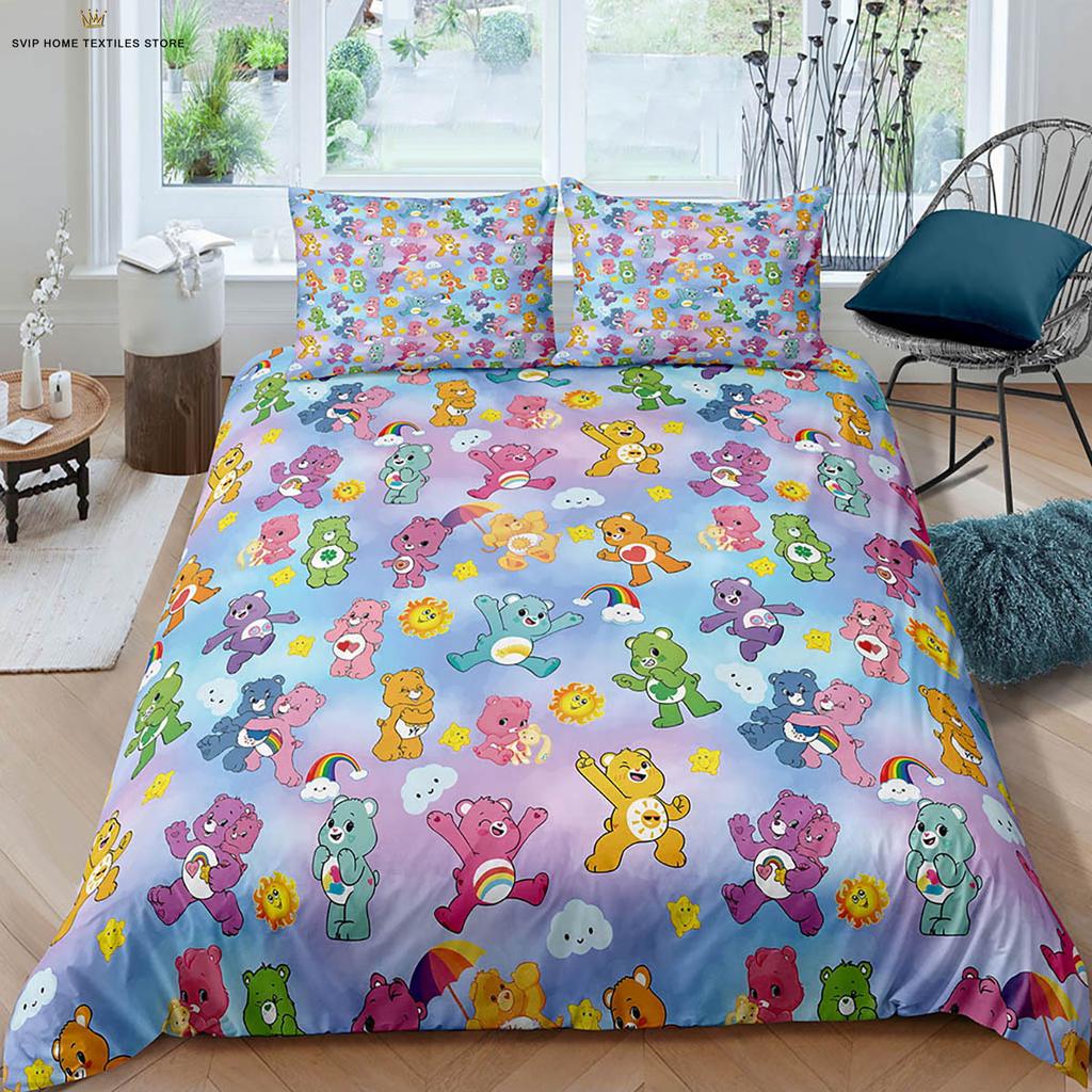 Comforter Animated Cartoon 3D Stereo Printing Children'S Room Bedding Set Three-Piece Set 3 Pieces