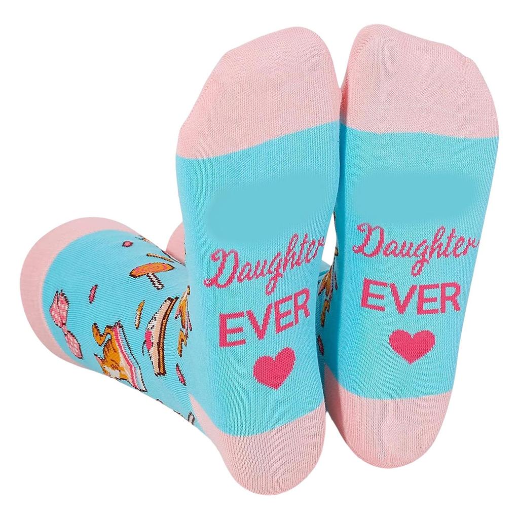 Festives Best Ever Themed Cotton Socks for Women Men Funny Crew Socks For Christmas Birthday Holiday Family Gifting
