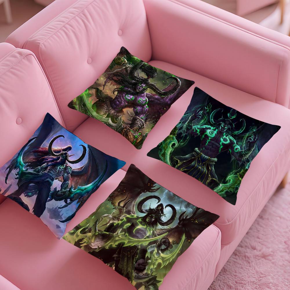 Warcrafts of World W-WOW Pillow Case Pattern Printing Pillowcase Living Room Sofa Cushion Cover Bedroom Room Decor
