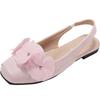 Flower Pink Fairy Wind Flat-bottomed Bag Head Sandals Women's 2025 New Summer Wear with Skirt Cool Single Shoes
