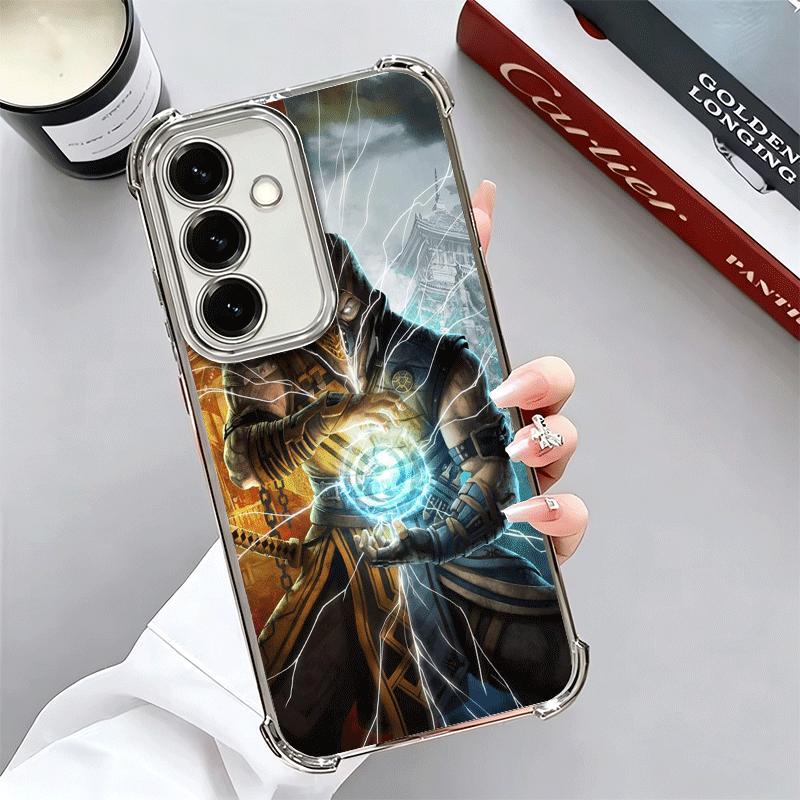 Mortal Kombat Game Plating Phone Case For Samsung A17 A07 A37 A57 A16 A56 A15 A55 A14 A54 A13 A53 A26 A36 A25 A35 A24 A34 A23 A3