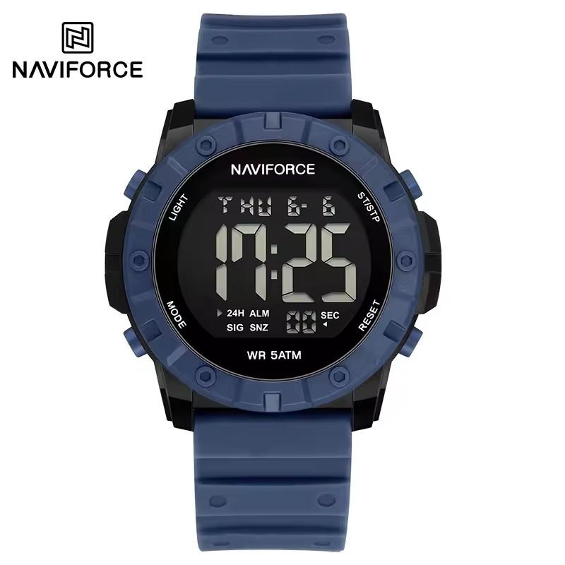 NAVIFORCE 7110 Top Brand Men's Watch Silicone Strap Fashion Sport Casual Wristwatch Luxury Chronograph Watches Male Relojes