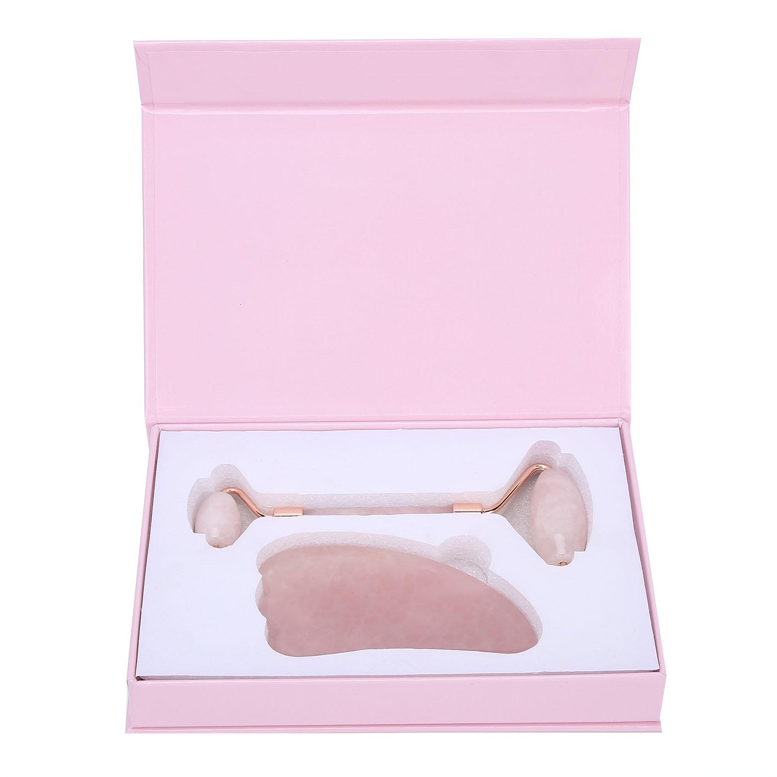 

Массажер с двойным роликом для лица и тела, набор массажных инструментов для скребковой доски Pink