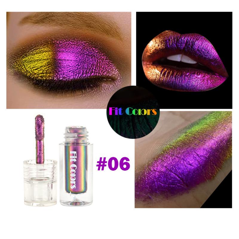 

Жидкие тени для век Chameleon, монохромные высокопигментированные жидкие тени для век с градиентом цвета #06