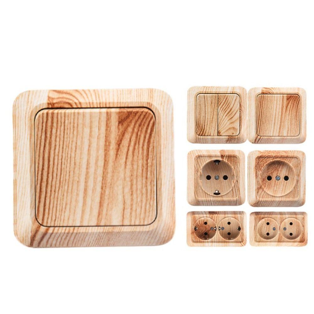 Plastic Wall Switch EU Standard Rocker Light Switch Durable Power Socket Wall Mount