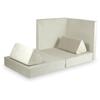 Montessori Comfort Velvet Ecru Play Sofa