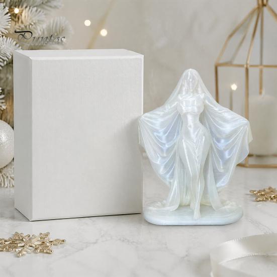 Halloween Sculpture Ornaments 3D Printed Goddess Statue, Gothic Minimalist Figurine, Modern Niche Home Accessories Mysterious for Office Desk