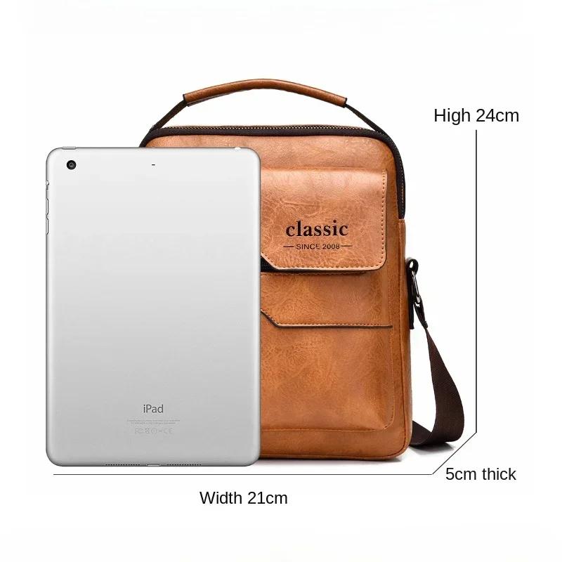 Men Crossbody Bag Men Shoulder Bags Zippers Handbags Large Capacity Artificial Leather Bag For Male Messenger Tote Bags Bolsa