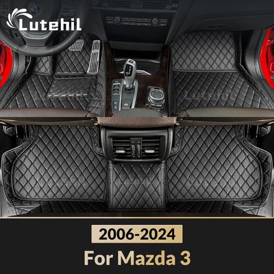 For Mazda 3 2006-2024       Car Floor Mat Automobile Carpet Cover Interior Accessories Protective Pad