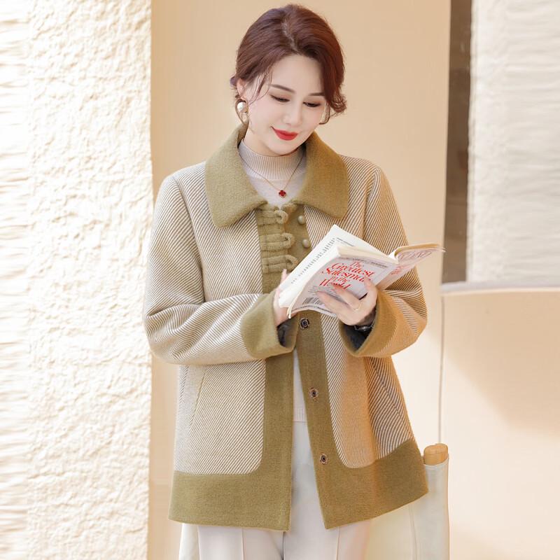 YUZHAOLIN Women's Autumn/Winter Plus Size Casual Woolen Coat
