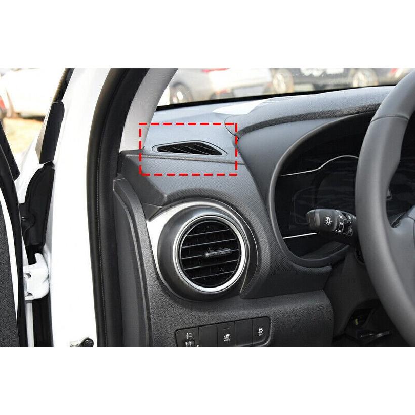 For Hyundai Kona Encino 2018-2023 Black Steel Dash L&R AC Air Outlet Vent Trim
