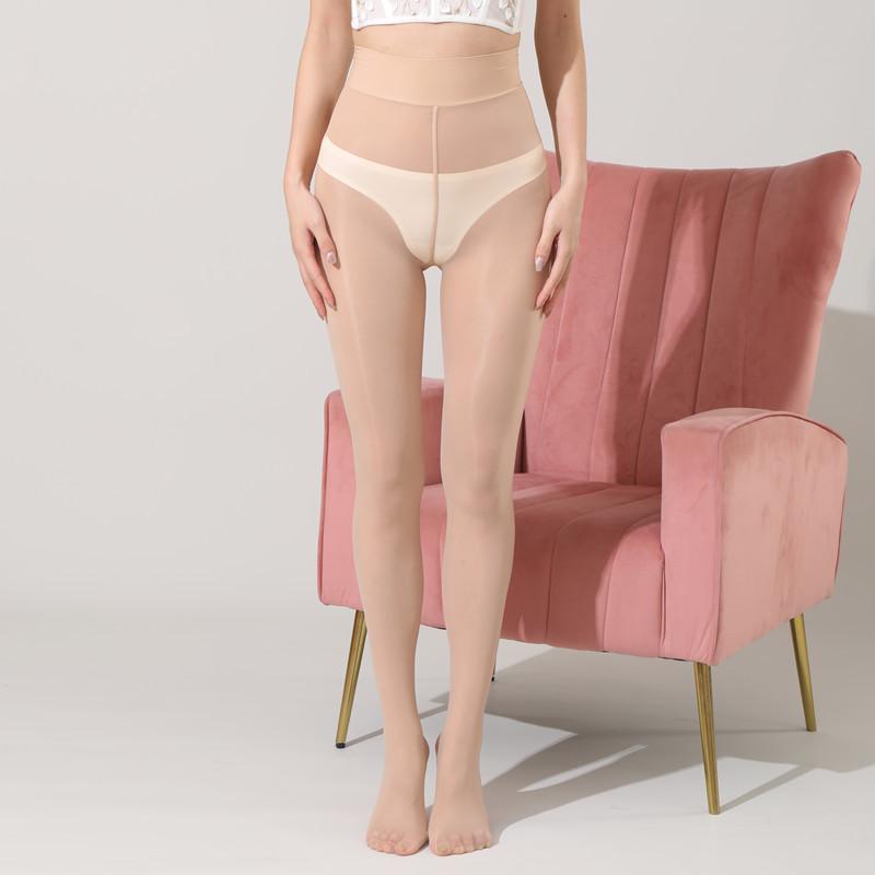 Damen Hohe Elastizität Öl Glänzend Formgebend Anti-Haken Strumpfhose Schlank Transparent Sexy Strumpfhosen Damen Nylon Glanz Strümpfe
