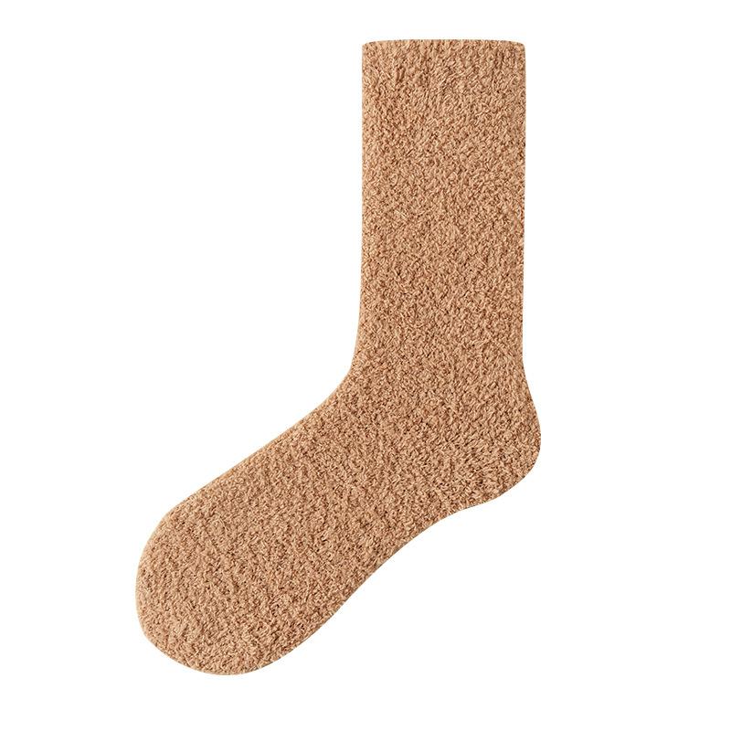 Female Autumn and Winter Keep Warm Do Not Hold Feet Do Not Drop Hair Moon Son Home Sleep Tube Socks