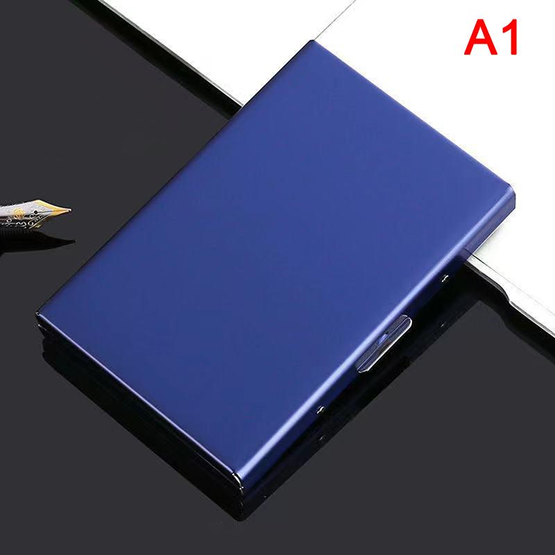 Aluminium Antimagnetischer Kartenhalter Damen Herren Metall Rindsleder Kredit