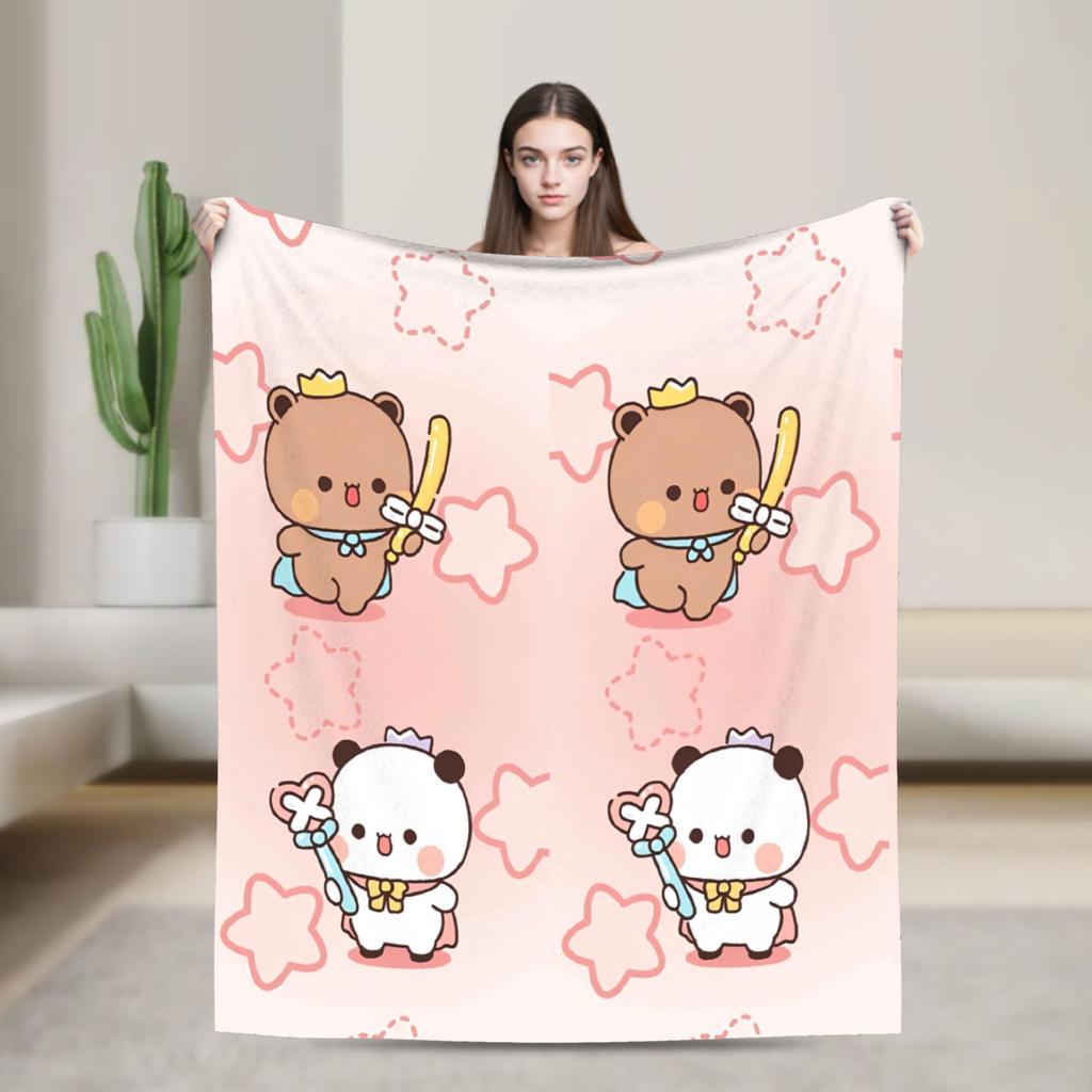 Bubu Dudu Flannel Blanket Winter  Warm Soft Throw Blanket for Kids Adult Couch Chair Funny Bedspread Sofa Bed Cover