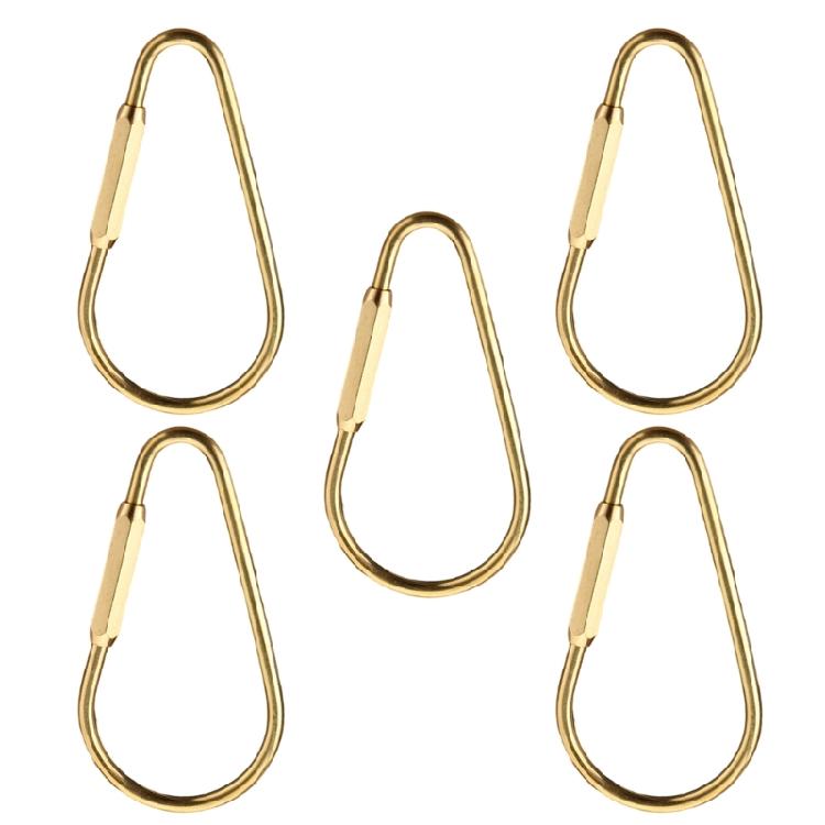 

Pack of 5 Keyring Pendant Section Chain Keyring Hook Keychain Accessories Pendant Clasps Copper Texture Perfect for Key