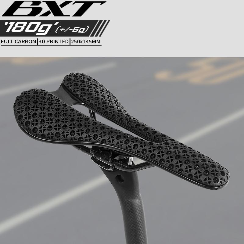 BXT 3D Printed Bike Saddle Support Structure Carbon Fibre Saddle 250mmx145mm Bicycle Saddle Light Easy To Clean Seat Cushion