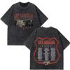 Hot Sale MGK Lost Americana Tour 2026 Print Vintage Washed T-shirt Men Women Fashion T-shirts Summer Oversized Short Sleeve Casual Clothing