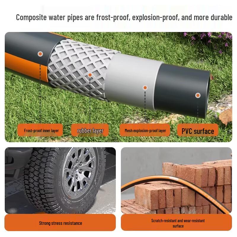 TLXT Car Wash High-Pressure Water Gun with Hose Reel Set