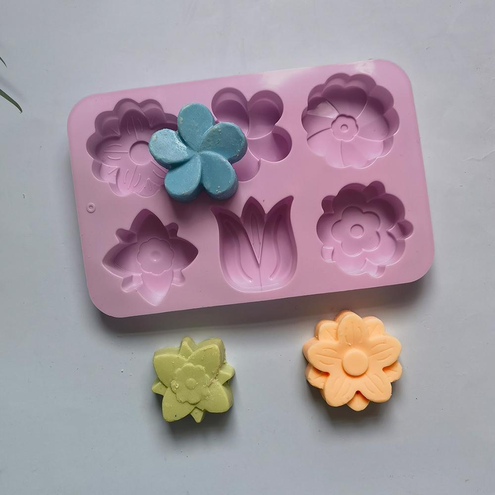Kinds Flower Silicone Molds Different Flower-shaped Baking Molds Suitable for Soap and Candle Making Cake Chocolate Mould