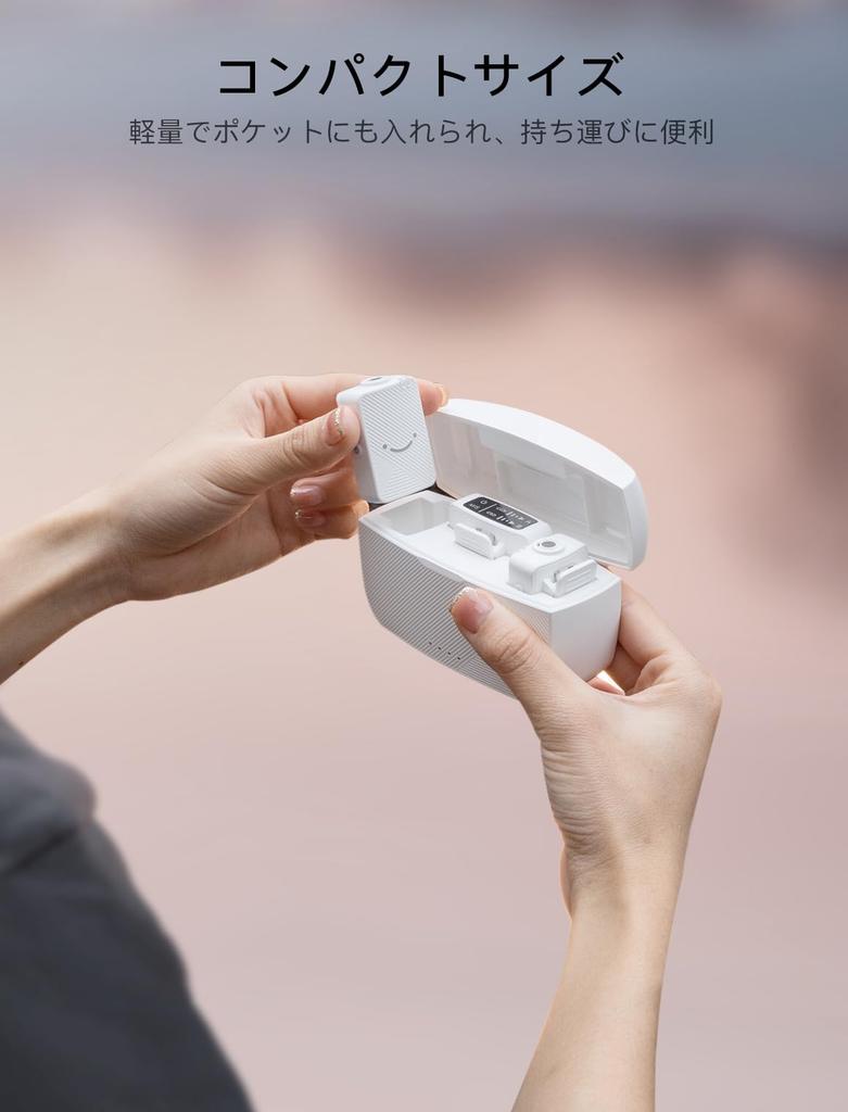 FIFINE M9W Wireless Lavalier Microphone with 30 Hours of Continuous Noise Automatic 50m Transmission Compatible with and Android for and TikTok Video