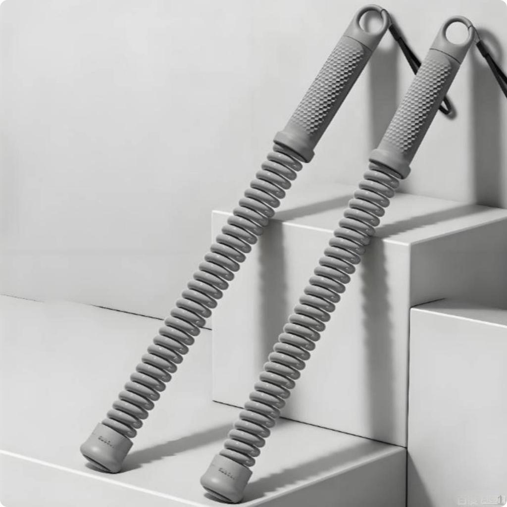 2 Pieces Cordless Exercise Cord High Tetherless Spring Resistance Bar for Home Gym,