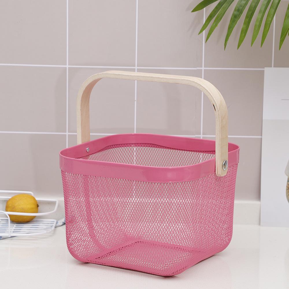 Multi-Purpose Metal Draining Basket for Vegetables, Fruits, and Laundry Storage