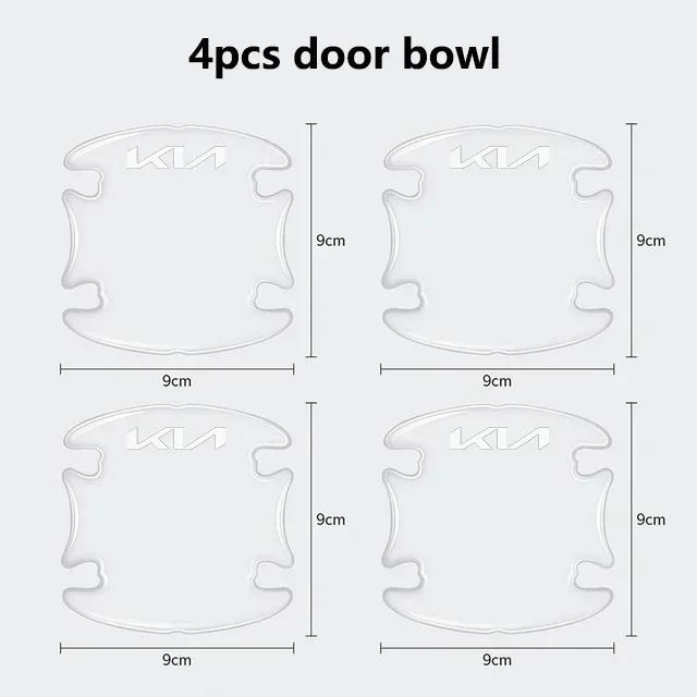 AADW1 Car Door Bowl Handle Protector Stickers Anti-collision Strips for KIA Rio Soul K5 K3 Seltos Sorento Forte Optima Soul Sportage