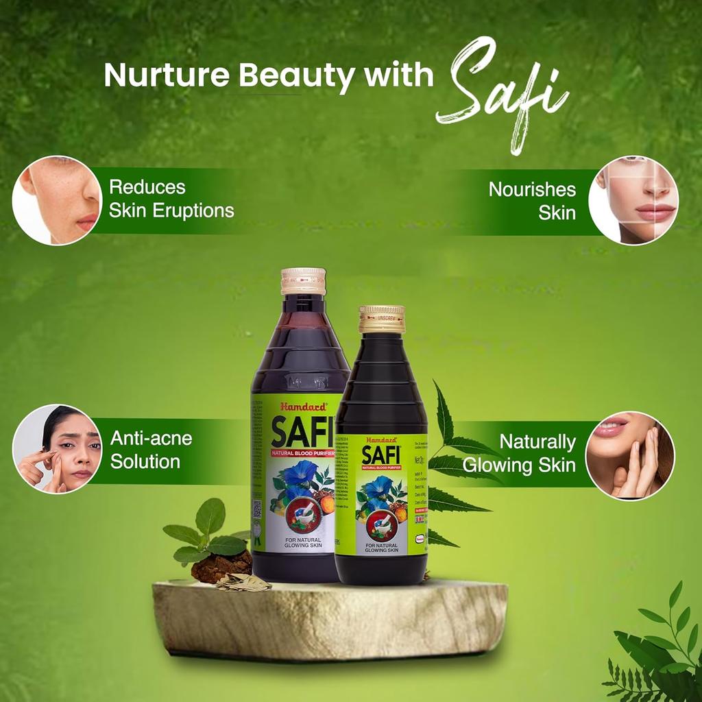Hamdard Safi Blood Purifier Syrup 500ml Pack Of 1 For Healthy Glowing Skin & Detox