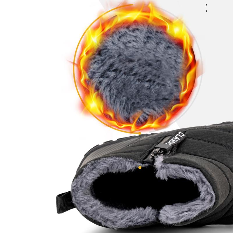 Winter Men's Waterproof Snow Boots High-top  Warm Plush Shoes Outdoor Cotton Shoes