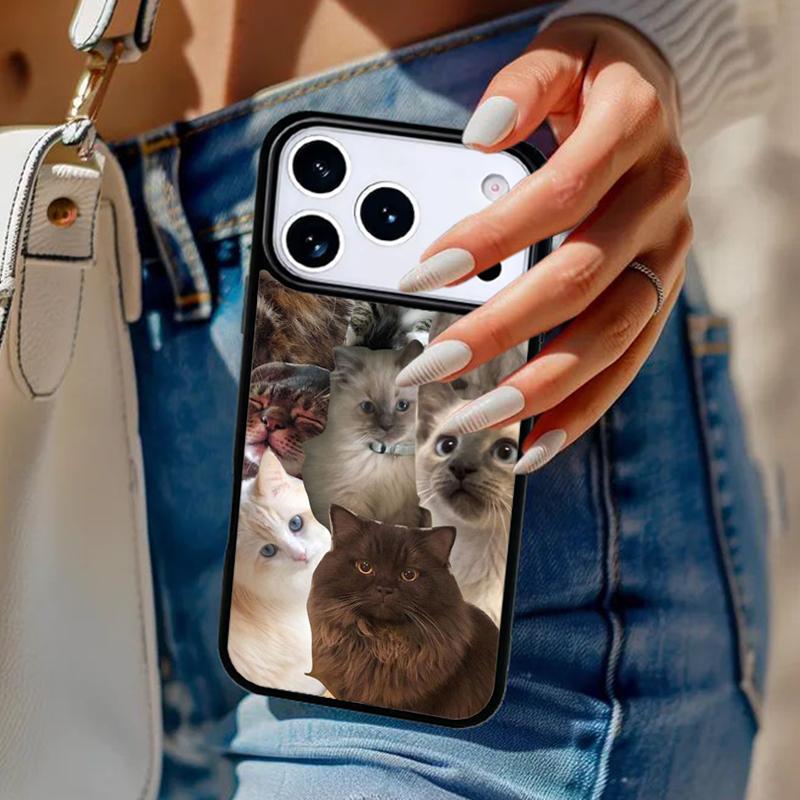 Kiss lovely Cats Phone Case For iPhone 17 Air 14 15 13 12 Max Cover For Apple 14 15 16 16e 11 Pro Max Plus