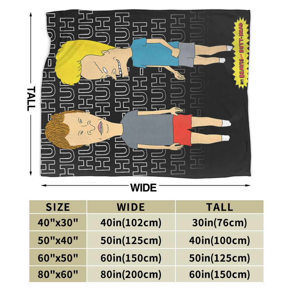 Beavis a Butt-Head Smějící se deka Pikniková flanelová přehozová deka Pro domácí dekoraci Teplý design Kvalitní přehoz Nápad na dárek