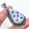 Natural K2 Blue Azurite Gemastone 925 Sterling Silver Jewelry Pendant 2.44" AP-14436