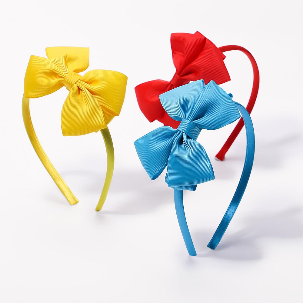 3pcs Cute Hair Bows with Hairbands Grosgrain Ribbon Bows Headbands for Girls Children Kids Hair Accessories