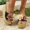 Fashion Women Slippers Fashion Wedges High Heels Shoes Women Brand Peep Toe Platform Slippers Casual Party Daily Sandals Slides Women
