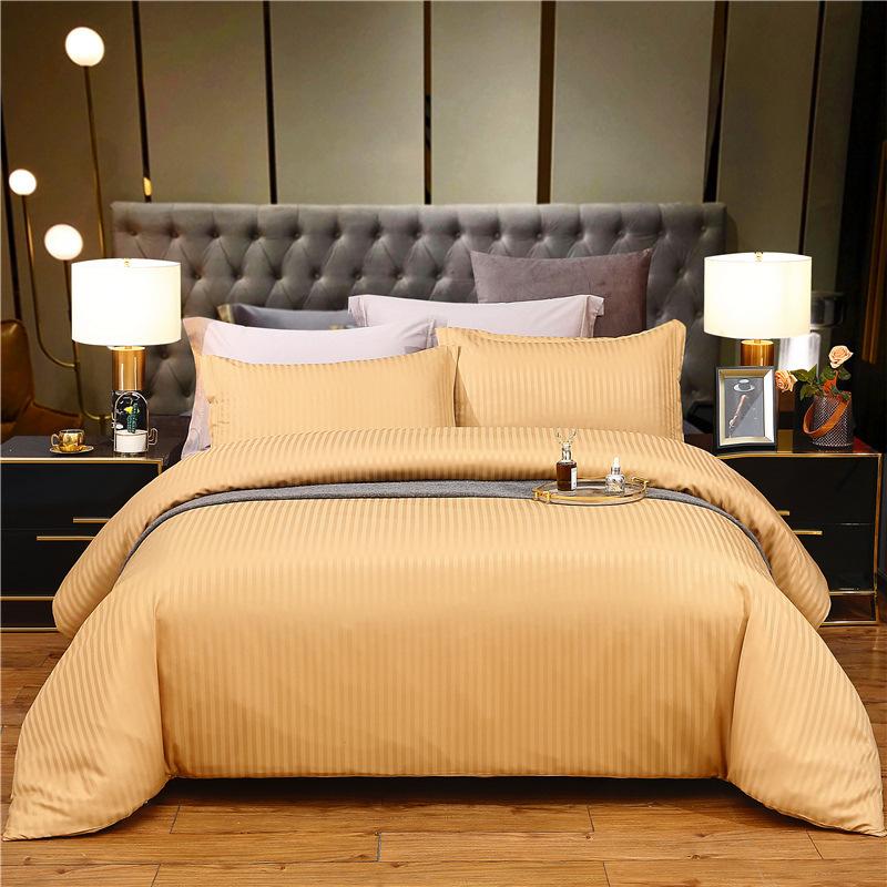 Luxury Striped Duvet Cover Set - 2/3 Piece  Bedding  All-Season Comfort Includes Duvet Cover And Pillowcases (No Insert)