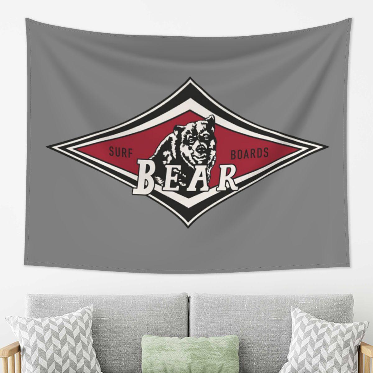 

Vintage Surfing Bear Big Wednesday Cult Surfboard Surf Logo Tapestry Decor Art Aesthetic Tapestries Home Wall Cloth Wall Hanging 74x94cm(29x37in)