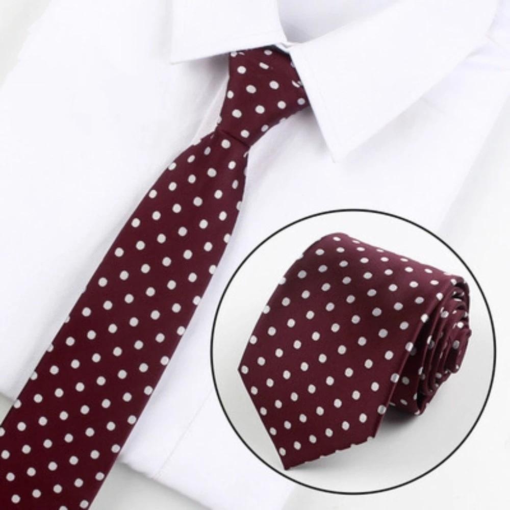 Modern Polka Dot Formal Necktie 8CM Width Business Necktie Groom Men Tie Party