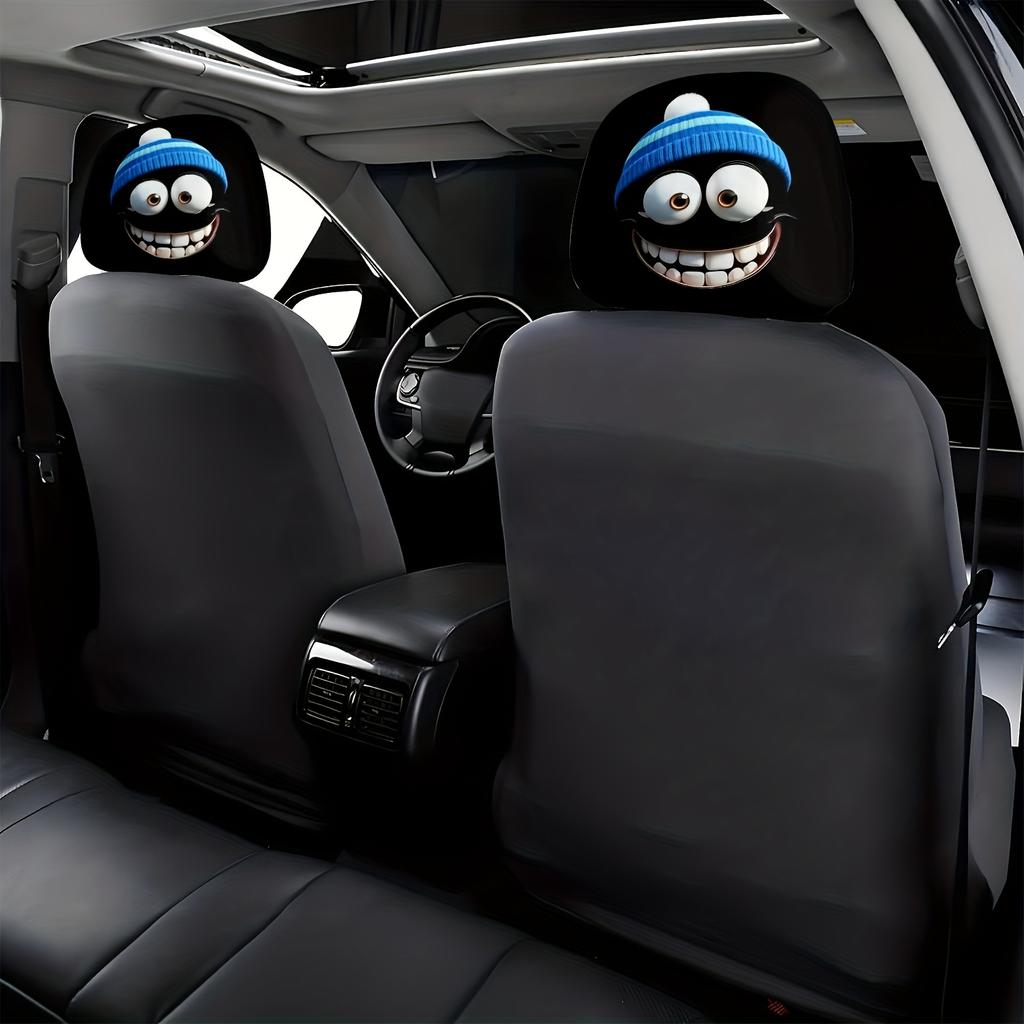 2pcs Cartoon Character Headrest Covers, Fit for Sedans and Trucks - Perfect Halloween/Christmas Gift and Decor Accessory, Cute Seat Headrest Covers