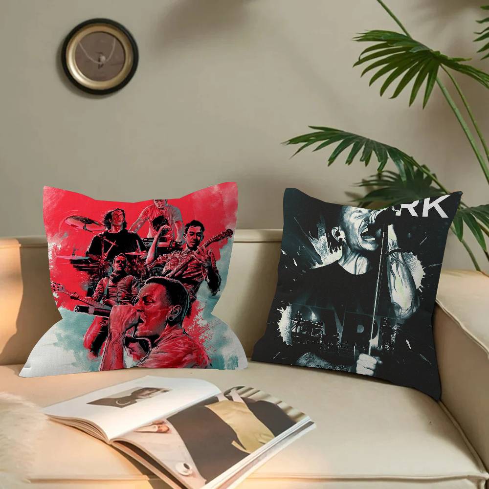 Rock Band L-Linkin Park Pillow Cover For Bedroom Room And Living Room Sofa Decorative Cushion Cover