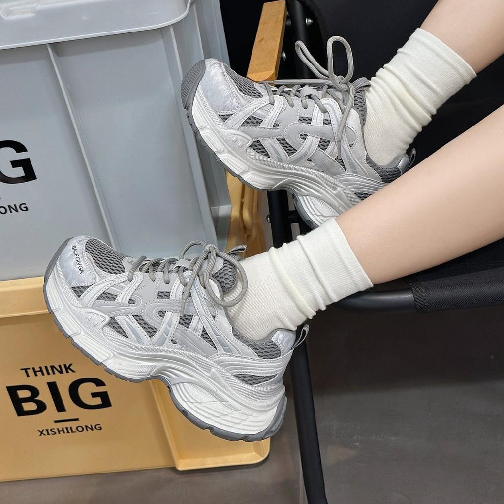 Dad Shoes Girl 2025 Autumn New Retro Color Polishing Old Versatile Shoes Children's Thick-soled Heightening Popular Sneakers