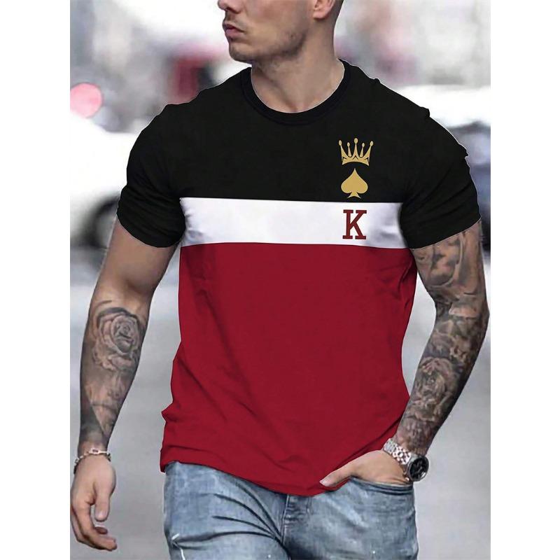3D Hrací Karta Grafické Tričko pro Muže Oblečení Mladistvý Trend Móda Streetwear Tričko Letní Unisex Dámské Krátký Rukáv Top Tričko