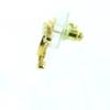 Great CHANEL Pierce COCO Mark rhinestone gold Women A24V Used