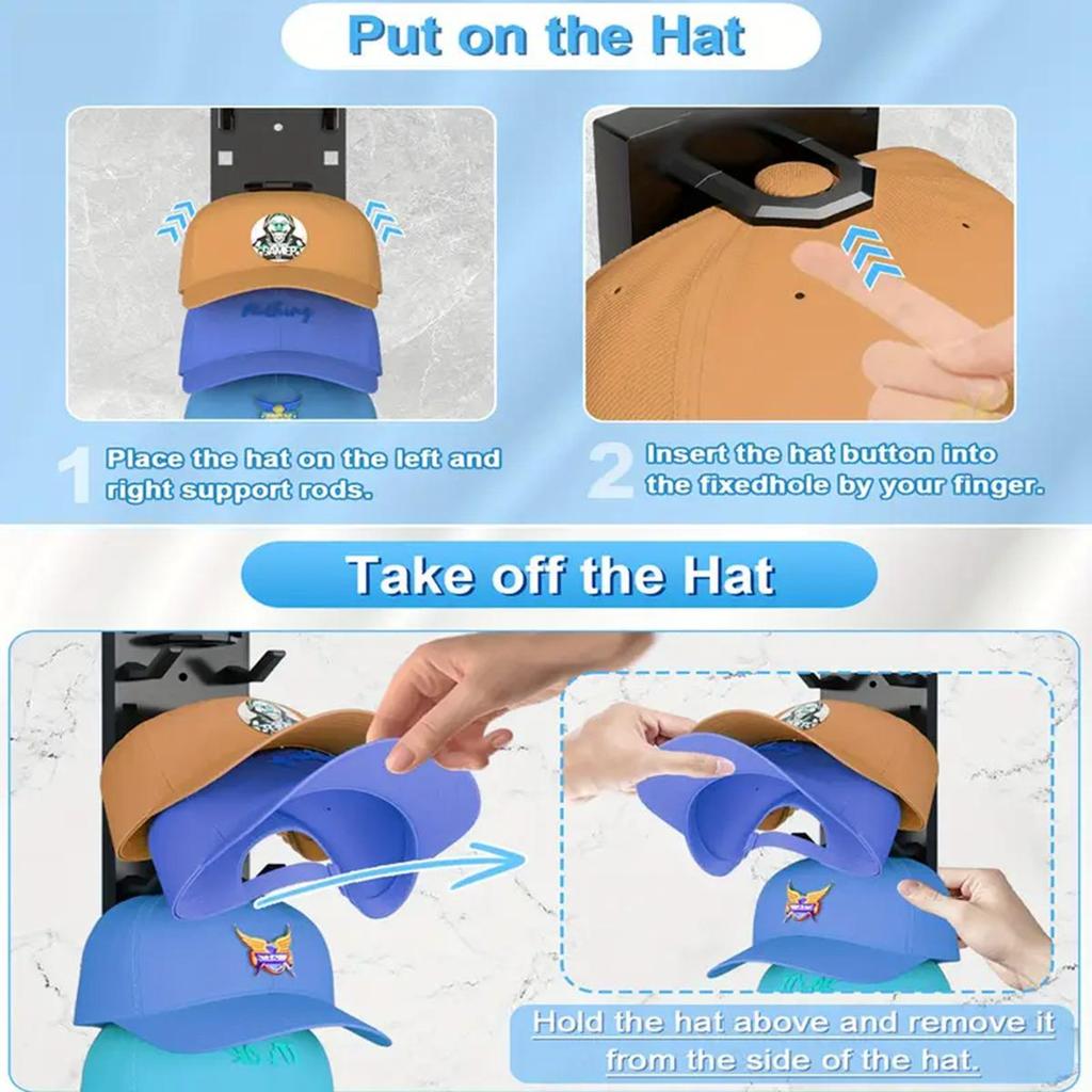 Cross-Border Baseball Cap Wall Rack - Strong Adhesive Multi-layer Cap Hook & Storage Display