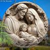 2D Flat Nativity Wooden Christmas Sign - Navidad Decorative Plaque with Jesus Pattern - Ideal for Front Door, Wall Hanging Decor