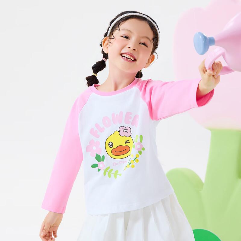 B.Duck Girls' Long Sleeve Cotton T-Shirt