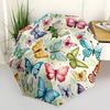 1pc Butterfly Pattern Automatic Open/close Umbrella, 8-Rib Sturdy Structure, Artistic Pattern, Compact Design, Fashion Lovers L042