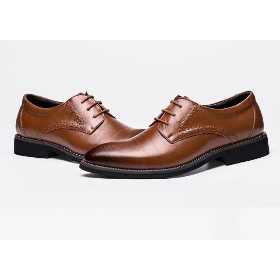 New  Flat Classic Men Dress Shoes Genuine Leather Wingtip Carved Italian Formal Oxford Footwear Plus Size 38-48 For Winter