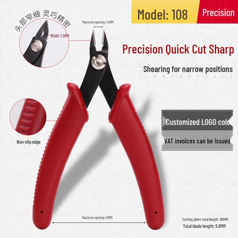5-Zoll Antistatische Diagonale Nasen-Angusszangen Kunststoff Elektronikzangen